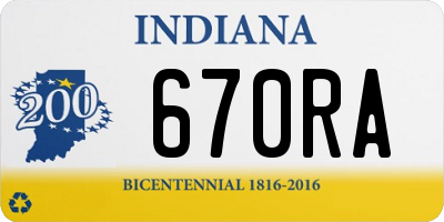 IN license plate 670RA