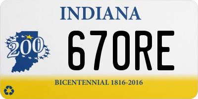 IN license plate 670RE