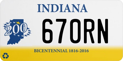 IN license plate 670RN