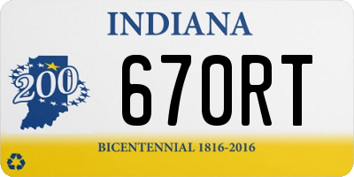 IN license plate 670RT