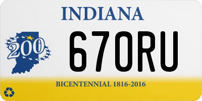 IN license plate 670RU