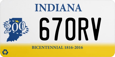 IN license plate 670RV