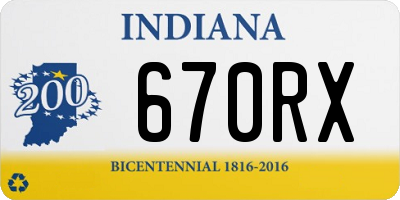 IN license plate 670RX