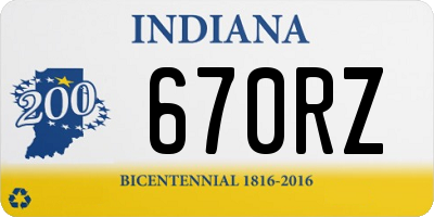 IN license plate 670RZ