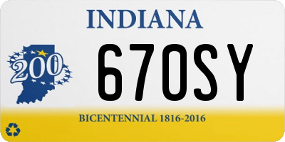 IN license plate 670SY