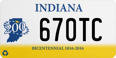 IN license plate 670TC