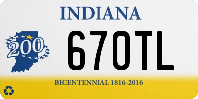 IN license plate 670TL