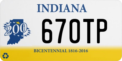 IN license plate 670TP