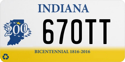 IN license plate 670TT