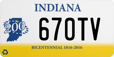 IN license plate 670TV