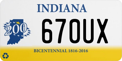IN license plate 670UX