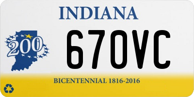 IN license plate 670VC