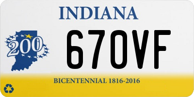 IN license plate 670VF