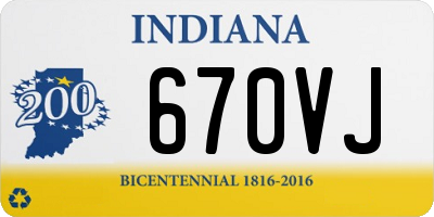 IN license plate 670VJ