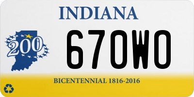 IN license plate 670WO