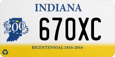 IN license plate 670XC