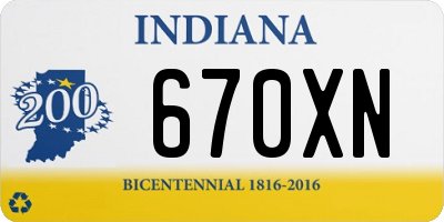 IN license plate 670XN