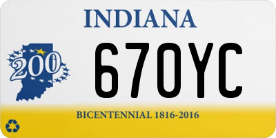 IN license plate 670YC