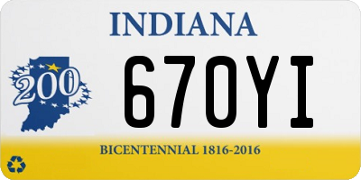 IN license plate 670YI