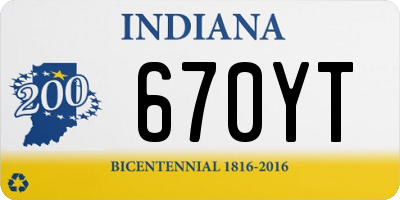 IN license plate 670YT