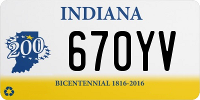 IN license plate 670YV