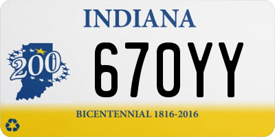 IN license plate 670YY