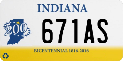 IN license plate 671AS