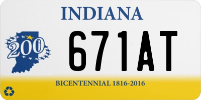 IN license plate 671AT