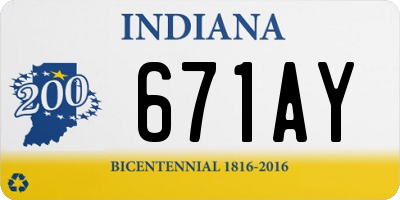 IN license plate 671AY