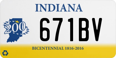 IN license plate 671BV