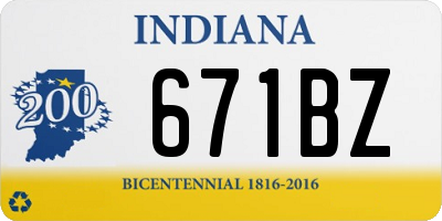 IN license plate 671BZ