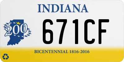 IN license plate 671CF