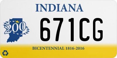 IN license plate 671CG