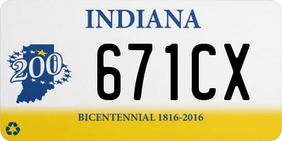 IN license plate 671CX