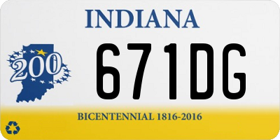 IN license plate 671DG