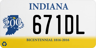 IN license plate 671DL