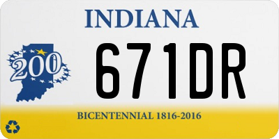 IN license plate 671DR