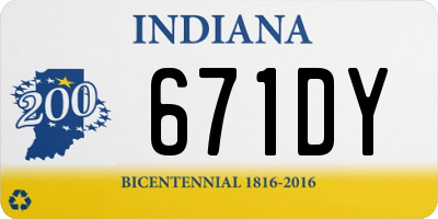 IN license plate 671DY