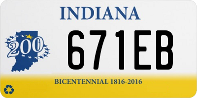 IN license plate 671EB