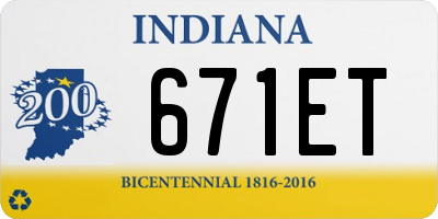 IN license plate 671ET