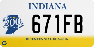 IN license plate 671FB