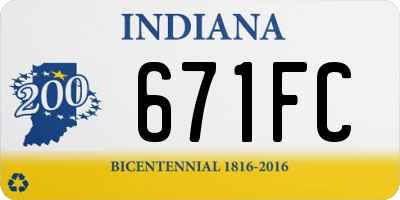 IN license plate 671FC