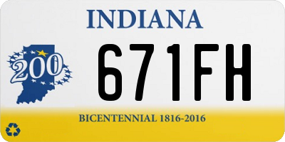 IN license plate 671FH