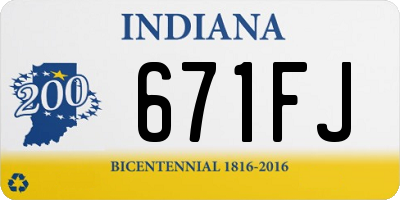IN license plate 671FJ