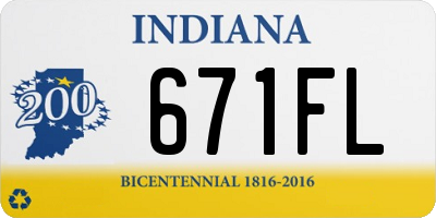 IN license plate 671FL