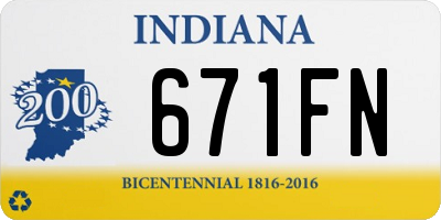 IN license plate 671FN