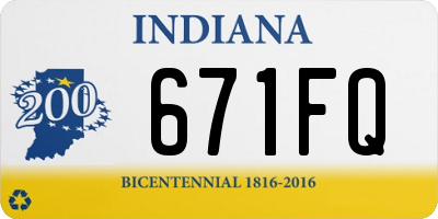 IN license plate 671FQ