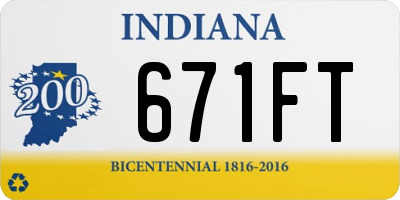 IN license plate 671FT