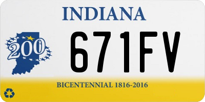IN license plate 671FV
