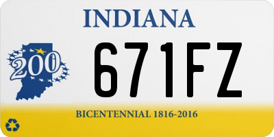 IN license plate 671FZ